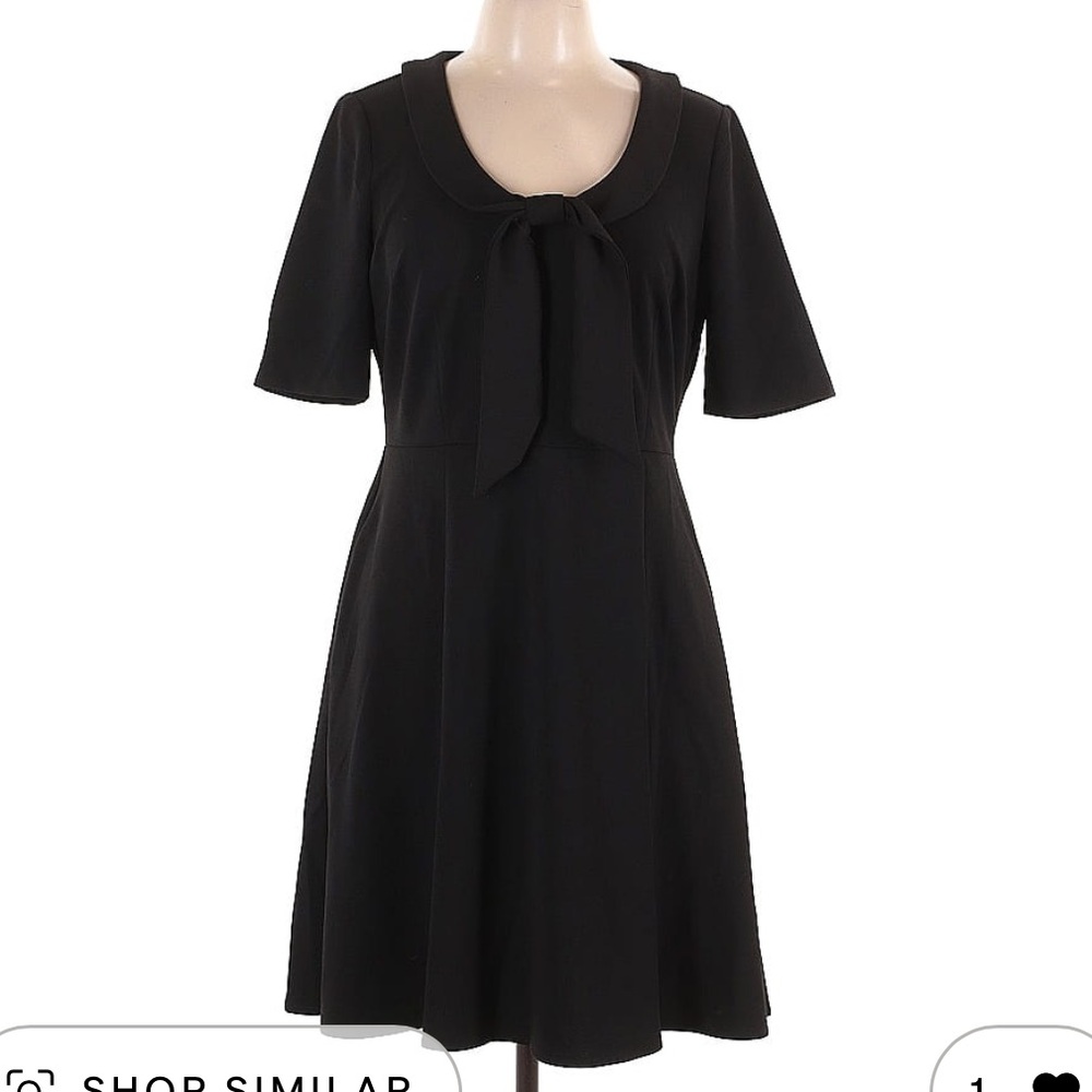 Donna Morgan Classic Black Mini Dress with Bow